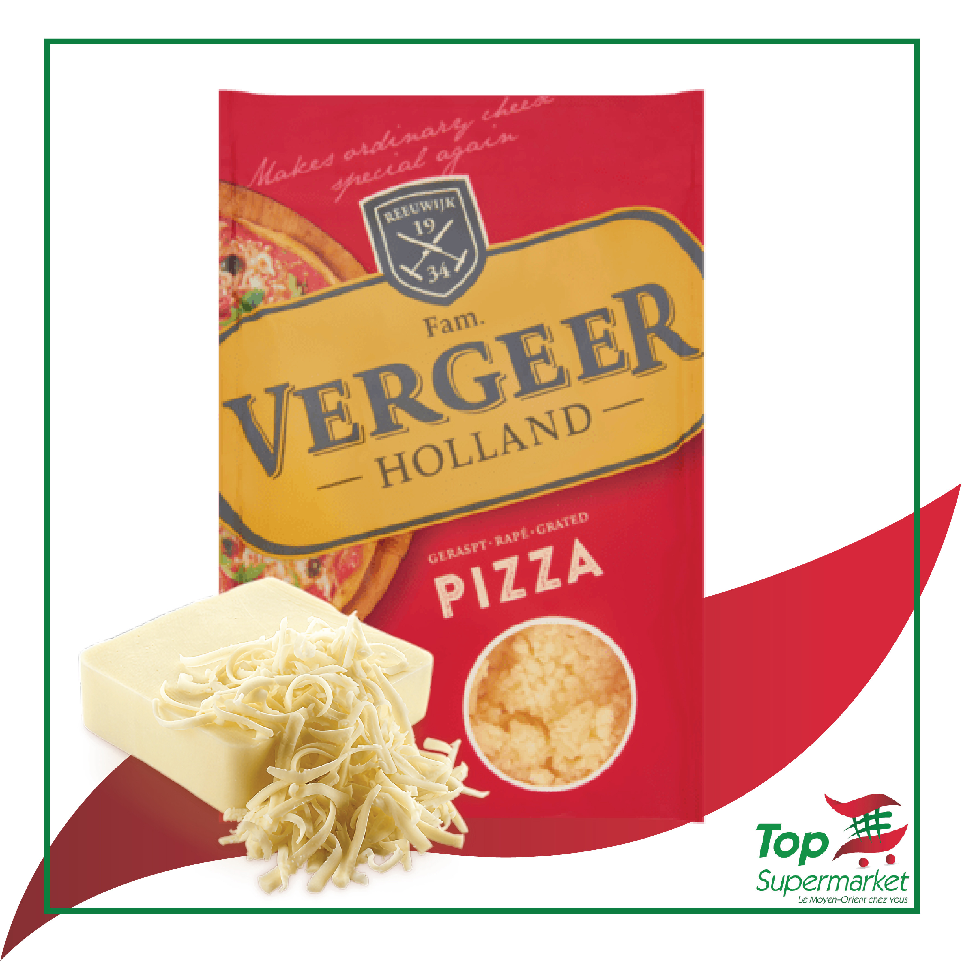 Vergeer fromage pour pizza 150gr